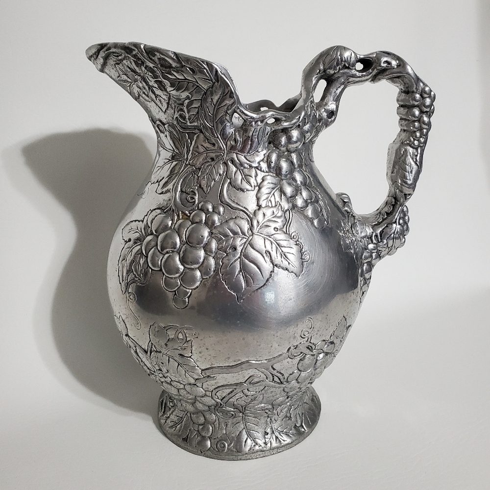 Arthur Court Grape Pitcher Cast Aluminum Vessel